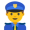 Man Police Officer emoji on Google